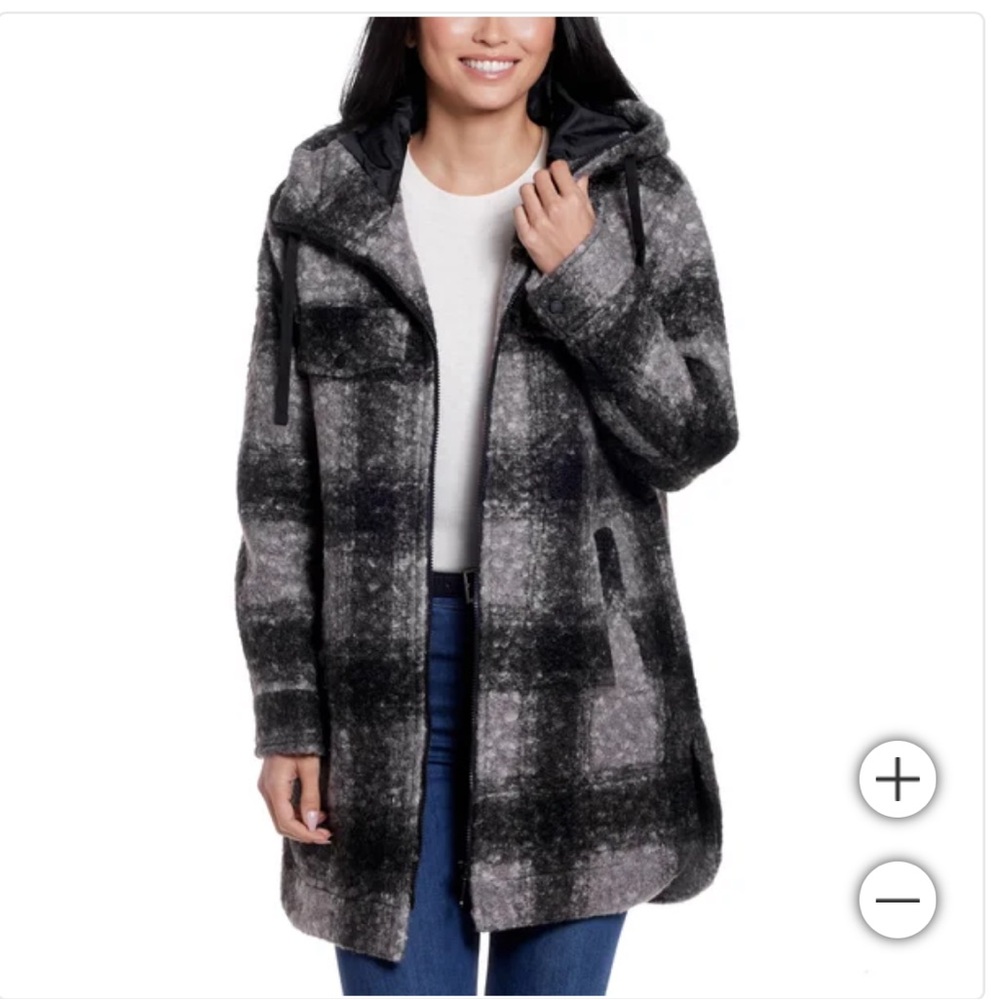 NWT Weatherproof Ladies' Boucle Hooded Jacket